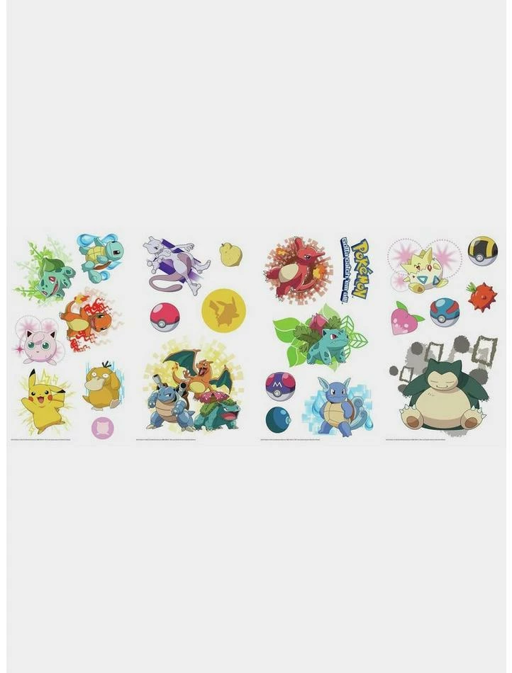 New 𧨠Pokémon Iconic Peel And Stick Wall Decals π 3 New 𧨠Pokémon Iconic Peel And Stick Wall Decals π