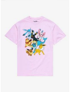 Best Sale 🛒 Pokemon Eeveelutions Boyfriend Fit 👧 Girls T-Shirt ❤️