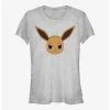 New 🤩 Pokemon Eevee Face 👧 Girls T-Shirt 😉 -pokemon Sales 19415034 hi