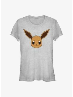 New 🤩 Pokemon Eevee Face 👧 Girls T-Shirt 😉