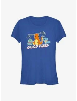 Best Sale ✔️ Pokemon Good Vibes Starters 👧 Girls T-Shirt 🧨