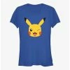 Discount 🔔 Pokemon Pikachu Big Face 👧 Girls T-Shirt 🥰 -pokemon Sales 19415062 hi