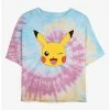 Brand new 👏 Pokemon Pikachu Tie Dye Crop 👧 Girls T-Shirt 🎁 -pokemon Sales 19912543 hi