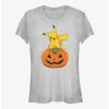 Cheap 💯 Pokemon Pikachu Pumpkin 👧 Girls T-Shirt 💯 -pokemon Sales 19994291 hi