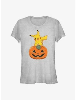 Cheap 💯 Pokemon Pikachu Pumpkin 👧 Girls T-Shirt 💯