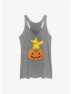 Deals ⭐ Pokemon Pikachu Pumpkin 👧 Girls Tank ❤️