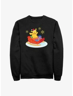 Outlet ❤️ Pokemon Pikachu Sleigh Ride Sweatshirt 👍