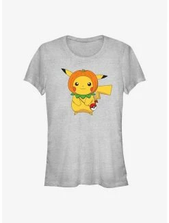 Brand new ✨ Pokemon Pikachu Pumpkin Hat 👧 Girls T-Shirt 👏