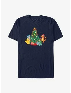 Outlet 🤩 Pokemon 🎁 Christmas Tree T-Shirt 🎉