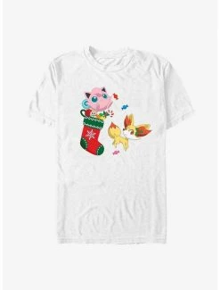 Brand new 😀 Pokemon Jiggly Puff and Fennekin Gift Stocking T-Shirt ❤️