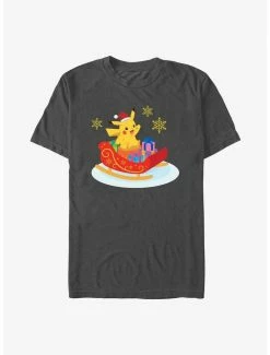 Cheapest 👏 Pokemon Pikachu Sleigh Ride T-Shirt ⭐