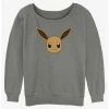 Buy ✔️ Pokemon Eevee Face 👧 Girls Slouchy Sweatshirt 🔥 -pokemon Sales 20112417 hi