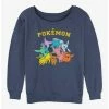 Promo 🧨 Pokemon Gotta Catch Eeveelutions 👧 Girls Slouchy Sweatshirt 🎁