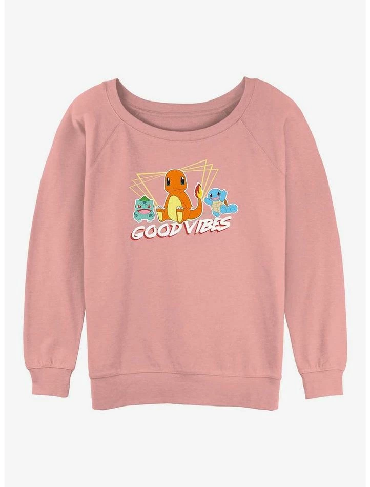 Best deal ๐ Pokemon Good Vibes With Charmander, Bulbasaur & Squirtle ๐ง Girls Slouchy Sweatshirt โ 3 Best deal ๐ Pokemon Good Vibes With Charmander, Bulbasaur & Squirtle ๐ง Girls Slouchy Sweatshirt โ