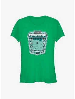 Budget 🎉 Pokemon Bulbasaur Badge 👧 Girls T-Shirt 🛒