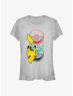 New 🎁 Pokemon Catch Pikachu 👧 Girls T-Shirt 🧨