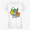 Cheapest 🎉 Pokemon Classic Group Bulbasaur, Pikachu, Charmander, and Squirtle 👧 Girls T-Shirt 🔔 -pokemon Sales 20210225 hi
