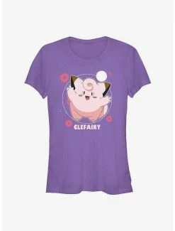 Best reviews of 🔥 Pokemon Clefairy Flowers 👧 Girls T-Shirt 😀