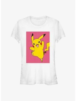Outlet 🌟 Pokemon Pikachu Leap Poster 👧 Girls T-Shirt 👏