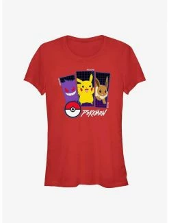 Discount 💯 Pokemon Pokemon Trio Gengar, Pikachu, and Eevee 👧 Girls T-Shirt ✨