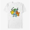 Deals ⭐ Pokemon Classic Group Bulbasaur, Pikachu, Charmander, and Squirtle T-Shirt ✔️ -pokemon Sales 20210479 hi