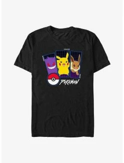 Wholesale 🧨 Pokemon Pokemon Trio Gengar, Pikachu, and Eevee T-Shirt 💯