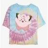 Cheapest 🥰 Pokemon Clefairy Tie-Dye 👧 Girls Crop T-Shirt 🤩