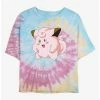 Promo 🤩 Pokemon Clefairy Pose Tie-Dye 👧 Girls Crop T-Shirt 🔥 -pokemon Sales 20296384 hi
