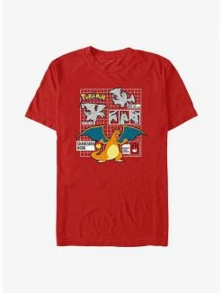 Promo 🧨 Pokemon Charizard Infographic T-Shirt ⌛