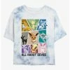 Brand new 🔔 Pokemon All About Eevee Tie-Dye 👧 Girls Crop T-Shirt 😍