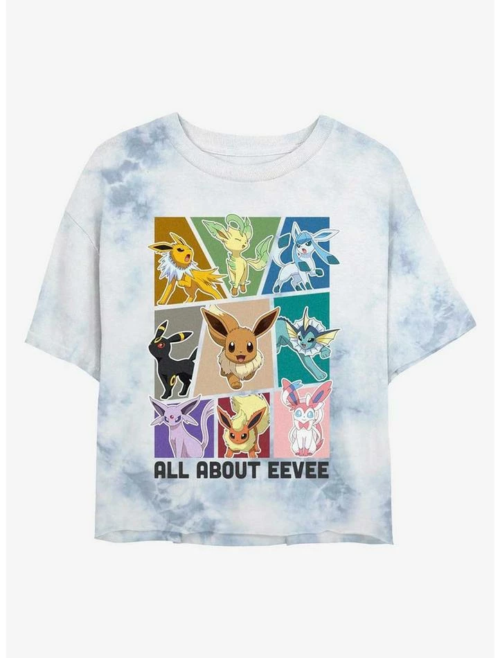 Brand new ๐ Pokemon All About Eevee Tie-Dye ๐ง Girls Crop T-Shirt ๐ 3 Brand new ๐ Pokemon All About Eevee Tie-Dye ๐ง Girls Crop T-Shirt ๐