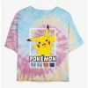 Budget 😉 Pokemon Battle Lineup Pikachu, Squirtle, Bulbasaur, Charmander, & Snorlax Tie-Dye 👧 Girls Crop T-Shirt ⌛ -pokemon Sales 20296729 hi