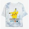Buy ⌛ Pokemon Battle Lineup Pikachu, Squirtle, Bulbasaur, Charmander, & Snorlax Tie-Dye 👧 Girls Crop T-Shirt ❤️