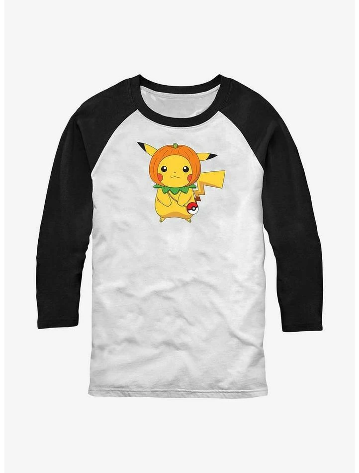 Best deal ๐ Pokemon Pumpkin Hat Pikachu Raglan T-Shirt ๐ 3 Best deal ๐ Pokemon Pumpkin Hat Pikachu Raglan T-Shirt ๐