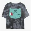 Cheapest 🔔 Pokemon Bulbasaur Face Tie-Dye 👧 Girls Crop T-Shirt 🛒 -pokemon Sales 20296768 hi
