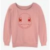 Brand new ⌛ Pokemon Charmander Outline 👧 Girls Slouchy Sweatshirt 🥰 -pokemon Sales 20296773 hi