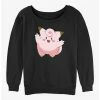Top 10 🛒 Pokemon Clefairy 👧 Girls Slouchy Sweatshirt 👍 -pokemon Sales 20296787 hi