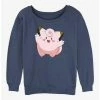 Hot Sale 🛒 Pokemon Clefairy 👧 Girls Slouchy Sweatshirt 🥰