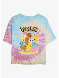 Best reviews of ⭐ Pokemon Catch 'Em All Tie-Dye 👧 Girls Crop T-Shirt 🔥