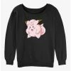 Deals 🌟 Pokemon Clefairy Pose 👧 Girls Slouchy Sweatshirt 👍 -pokemon Sales 20296866 hi