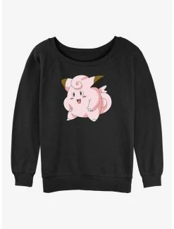 Deals 🌟 Pokemon Clefairy Pose 👧 Girls Slouchy Sweatshirt 👍
