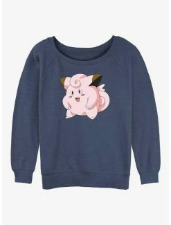 Best Sale 👏 Pokemon Clefairy Pose 👧 Girls Slouchy Sweatshirt 🔥