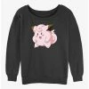 Hot Sale 🎉 Pokemon Clefairy Pose 👧 Girls Slouchy Sweatshirt ⭐ -pokemon Sales 20296899 hi