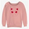 Cheapest 🌟 Pokemon Jigglypuff Outline 👧 Girls Slouchy Sweatshirt 🔥 -pokemon Sales 20296913 hi