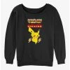 Cheapest ⭐ Pokemon Battle Ready Pikachu 👧 Girls Slouchy Sweatshirt ⌛ -pokemon Sales 20296927 hi