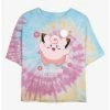 Budget 🎉 Pokemon Clefairy Fairy Dance Tie-Dye 👧 Girls Crop T-Shirt 🤩 -pokemon Sales 20296971 hi