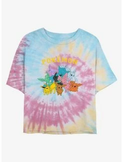 Buy 🎉 Pokemon Gotta Catch Eeveelutions Tie-Dye 👧 Girls Crop T-Shirt 🔥
