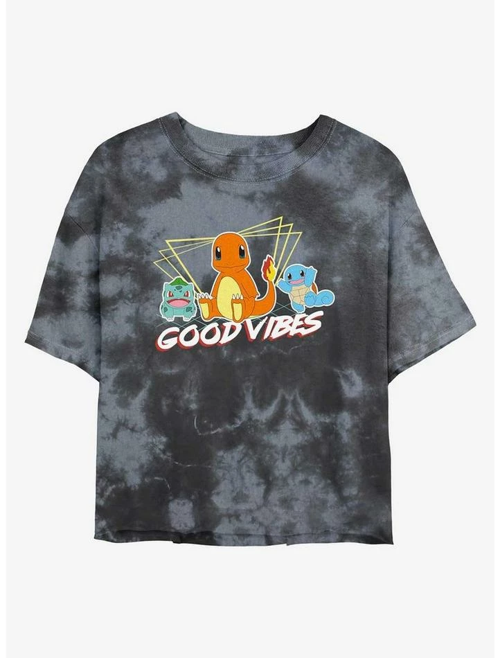 Top 10 🎁 Pokemon Good Vibes Starters Tie-Dye 👧 Girls Crop T-Shirt ✨ 3 Top 10 🎁 Pokemon Good Vibes Starters Tie-Dye 👧 Girls Crop T-Shirt ✨