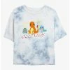Best Pirce 🥰 Pokemon Good Vibes Starters Tie-Dye 👧 Girls Crop T-Shirt 🎉 -pokemon Sales 20297062 hi