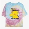 Outlet 🔥 Pokemon Pikachu Cracks A Joke Tie-Dye 👧 Girls Crop T-Shirt 🛒 -pokemon Sales 20297104 hi
